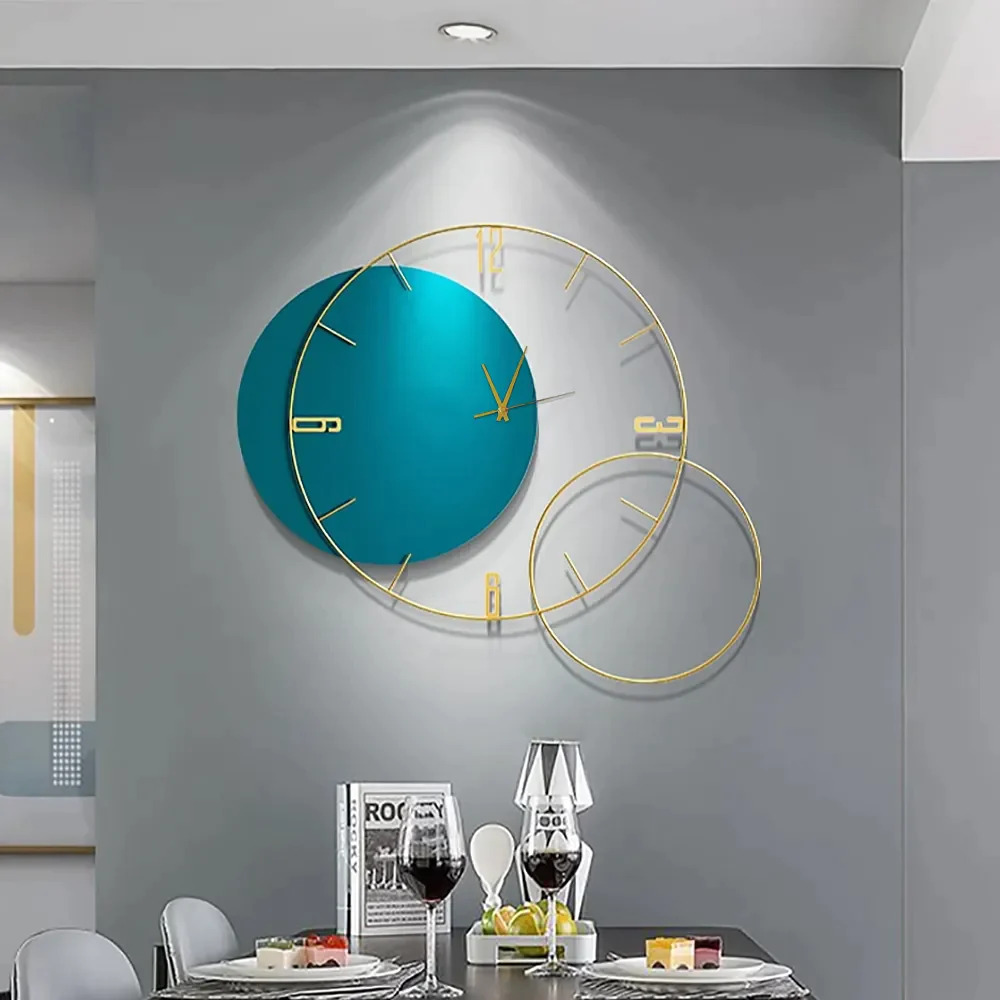 Innovative Blue Metal Wall Clock