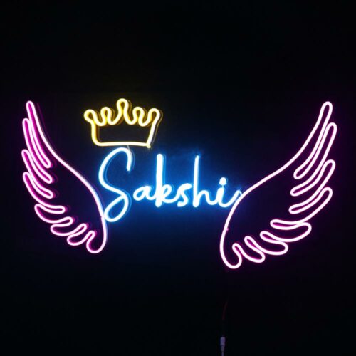 Wings Special Name_Neon Light Frames-