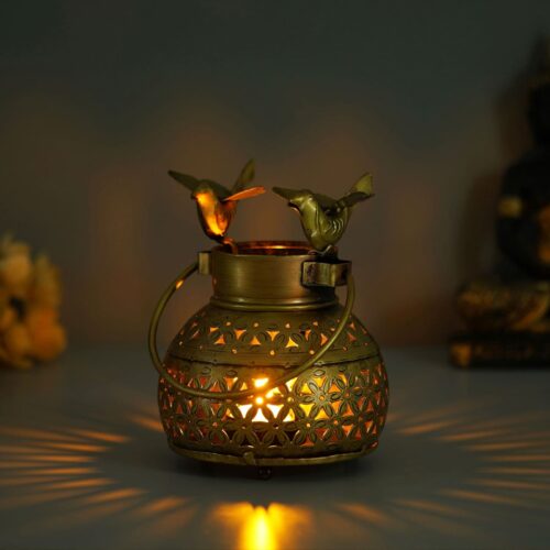 Antique Bird Tealight Candle Holder for Home Decor Diwali Decoration Items (1)