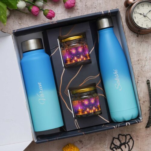 Personalized Bottle and Dry Fruit Jar Gift Set (1)