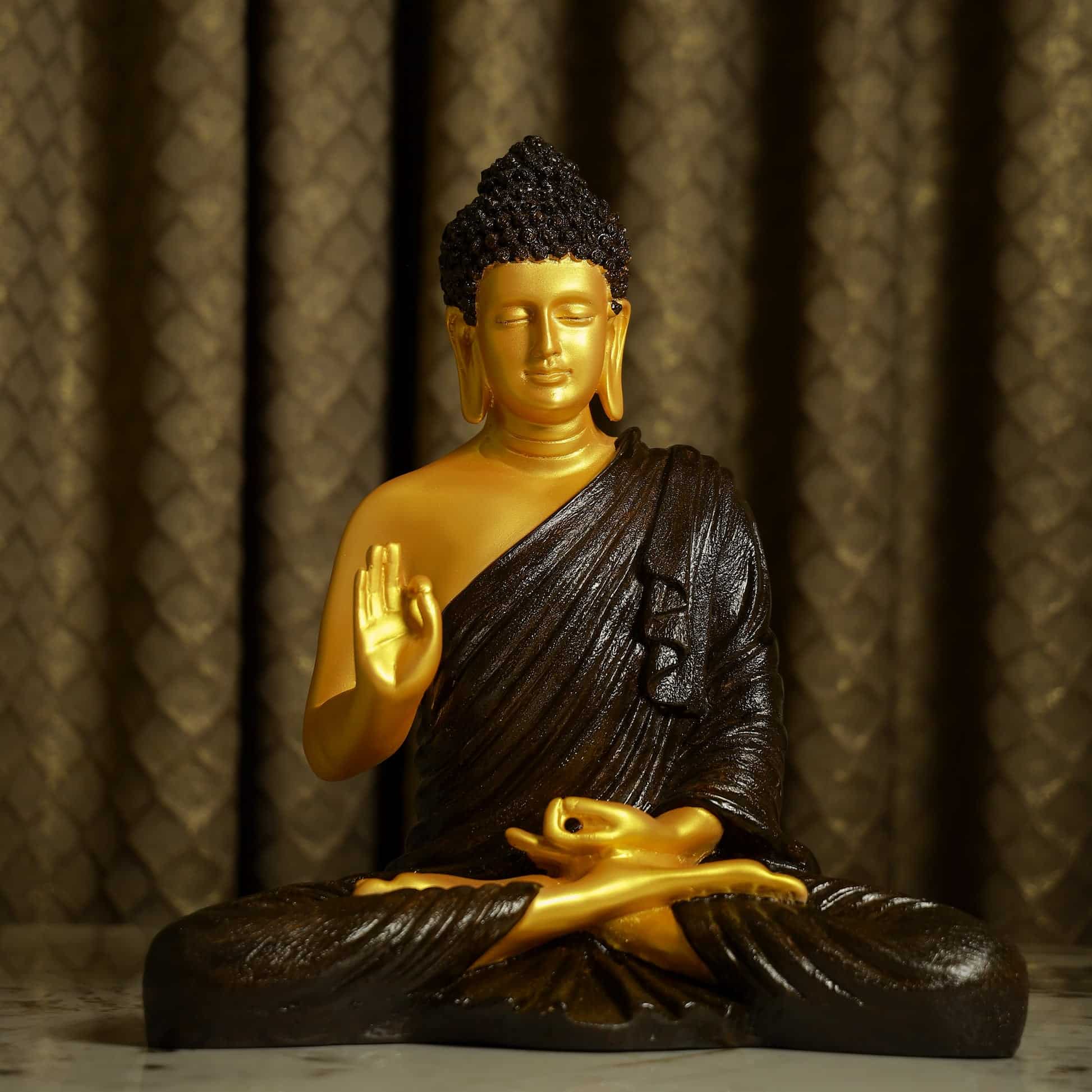 Golden Brown Blessing Buddha (1)