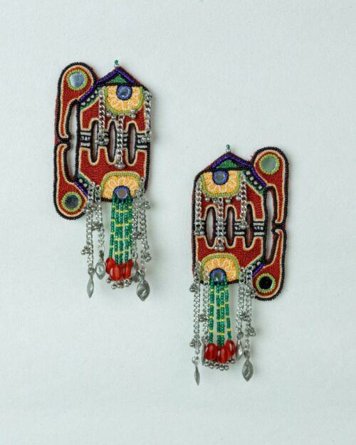 Oxidized Metal Elephant Earrings.