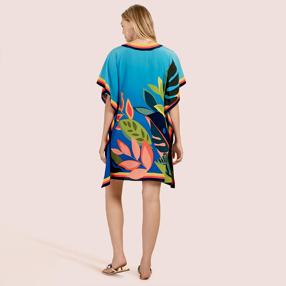 Designer Silk Kaftan | Beach Kaftan | Printed kaftan | Beachwear - Homafy