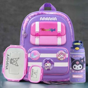 Attractive Cat Design Bag For kindergarten Kids (13 Inches)