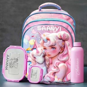 Personalized 3D Princess With Unicorn Bag