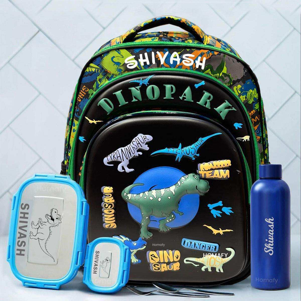 Personalized 3D Dinosaur School Bag