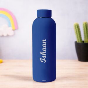 Customized Insulated Blue Water Bottle