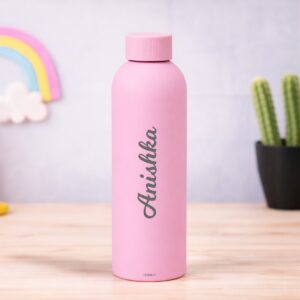 Customized Insulated Pink Water Bottle