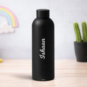 Customized Insulated Black Water Bottle