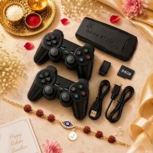 Rakhi Gift Set for brother Retro Video Game Set