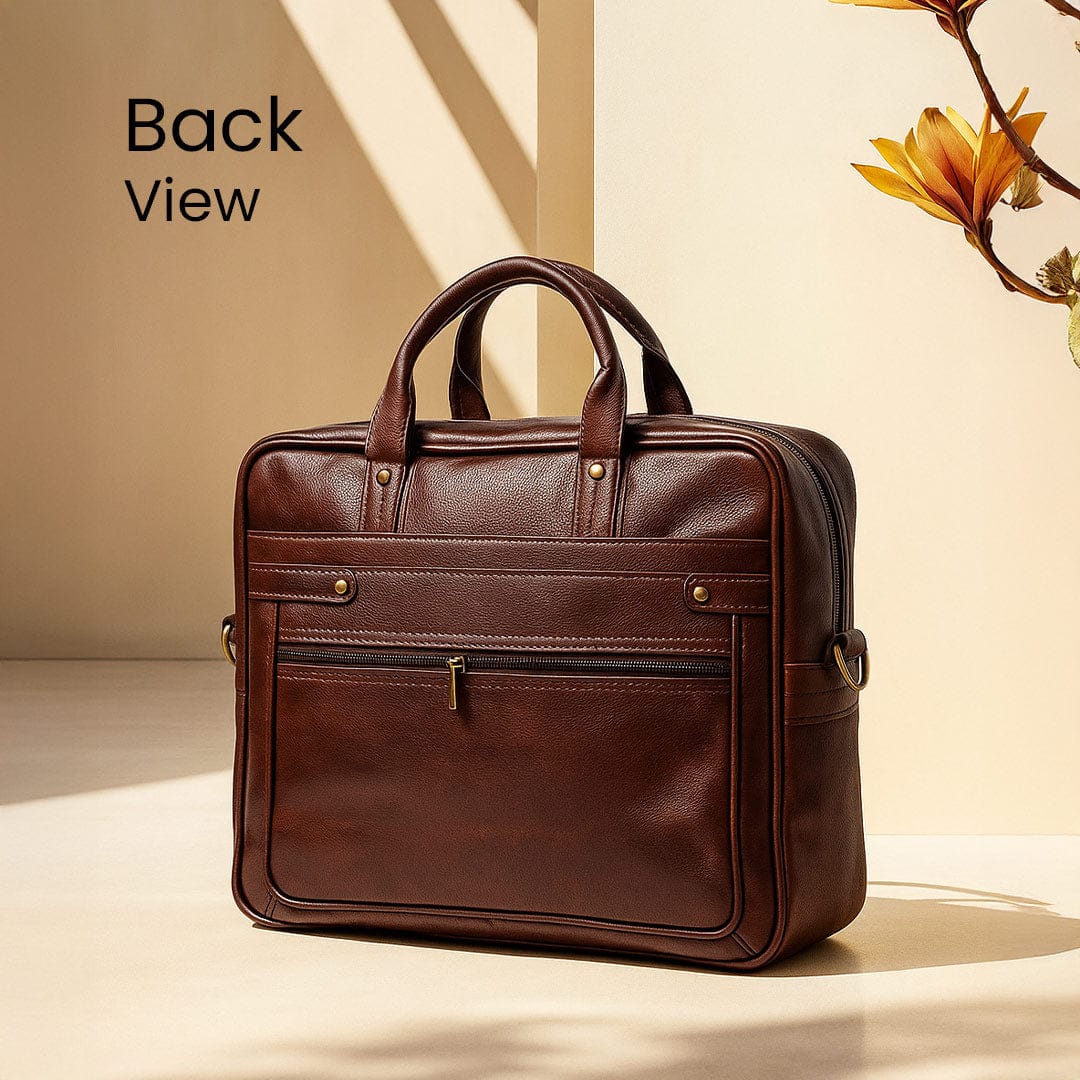 Personalized Leather Laptop Bag