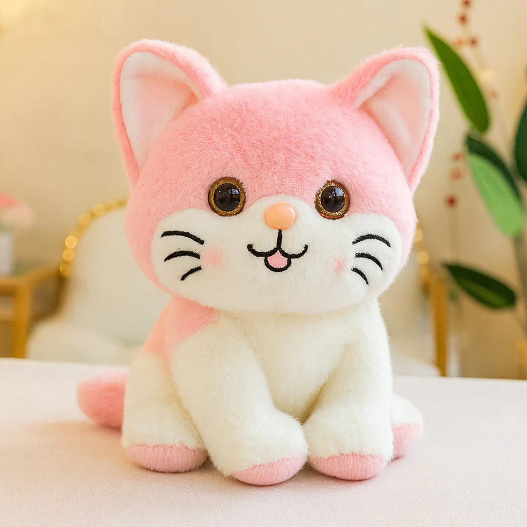 Cute Pink White Cat Stuff Toy – HoMafy