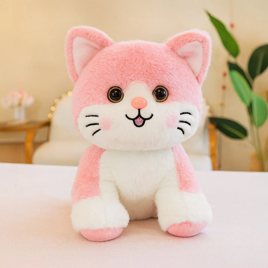 Cute Pink White Cat Stuff Toy – HoMafy