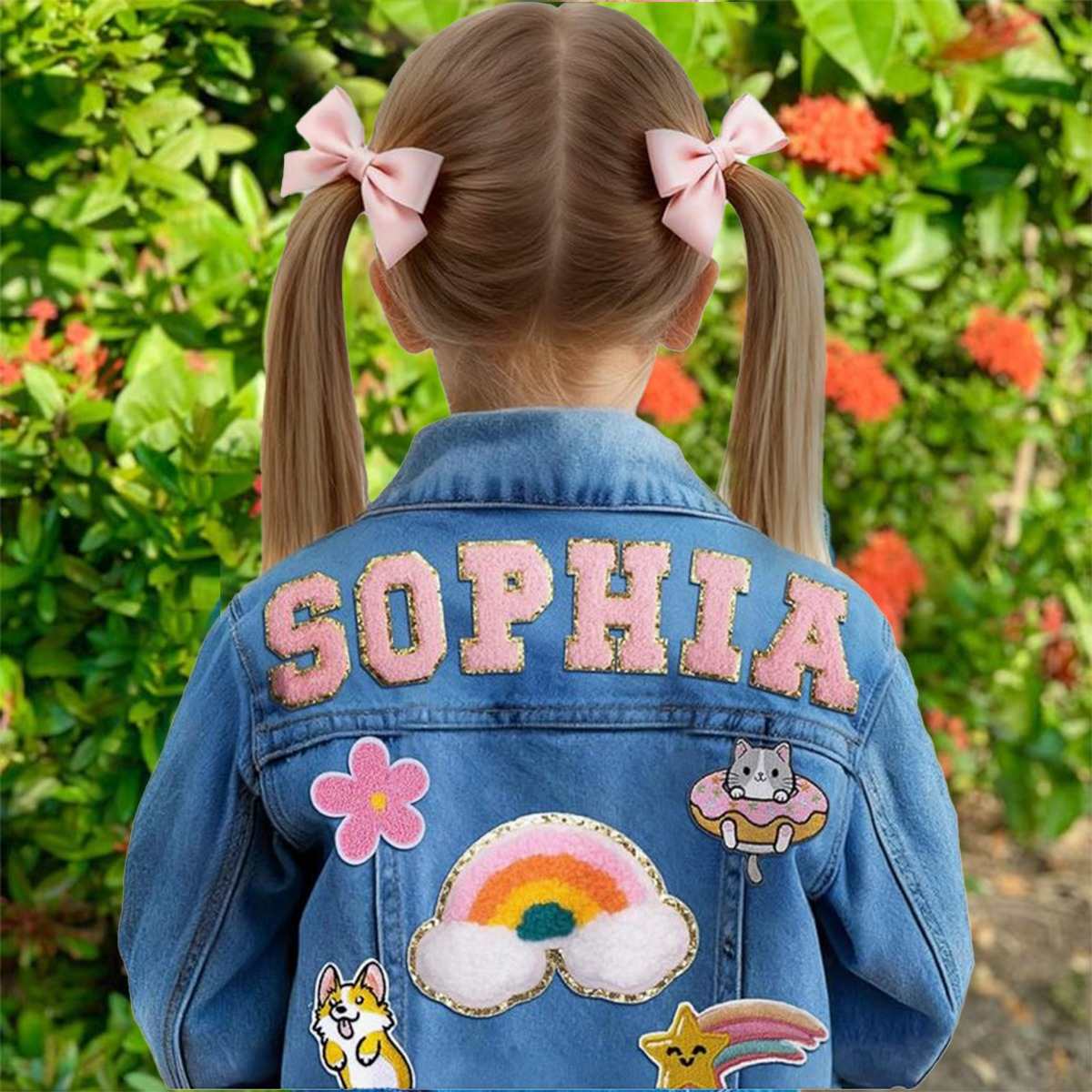 Denim Jacket For Kids With Name - Image 2