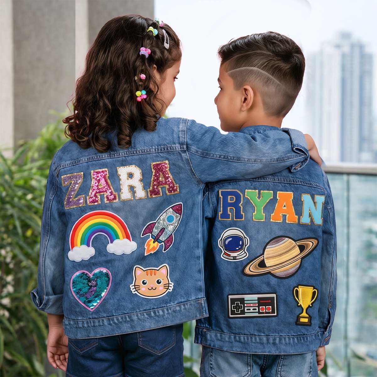 Denim Jacket For Kids With Name