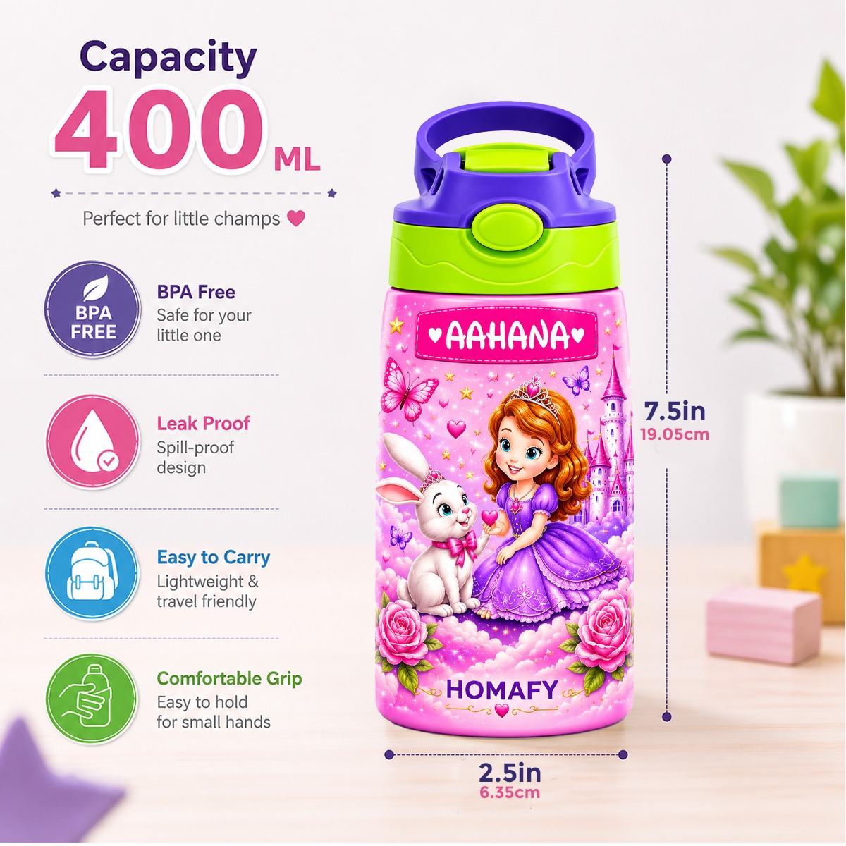Personalised Princess Sipper For Girls - Image 4