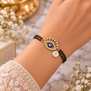 Customized Stone Studded Crown Bracelet