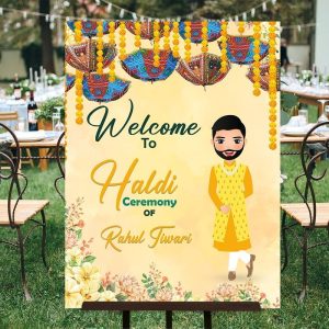 Haldi board for groom