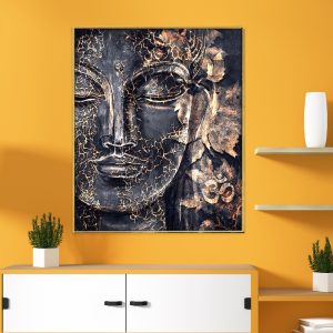 Spiritual Lord Buddha Face Canvas Painting
